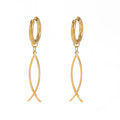 Pendientes Pez Cristiano Ichthys en Acero Inoxidable