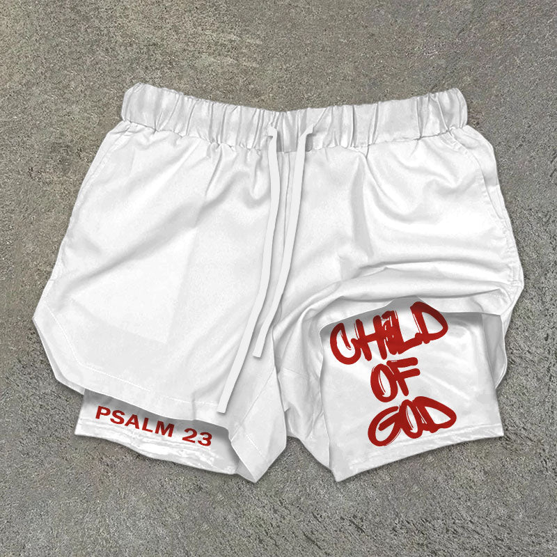 Pantalones Cortos cristianos de Doble Capa ''Child of God''
