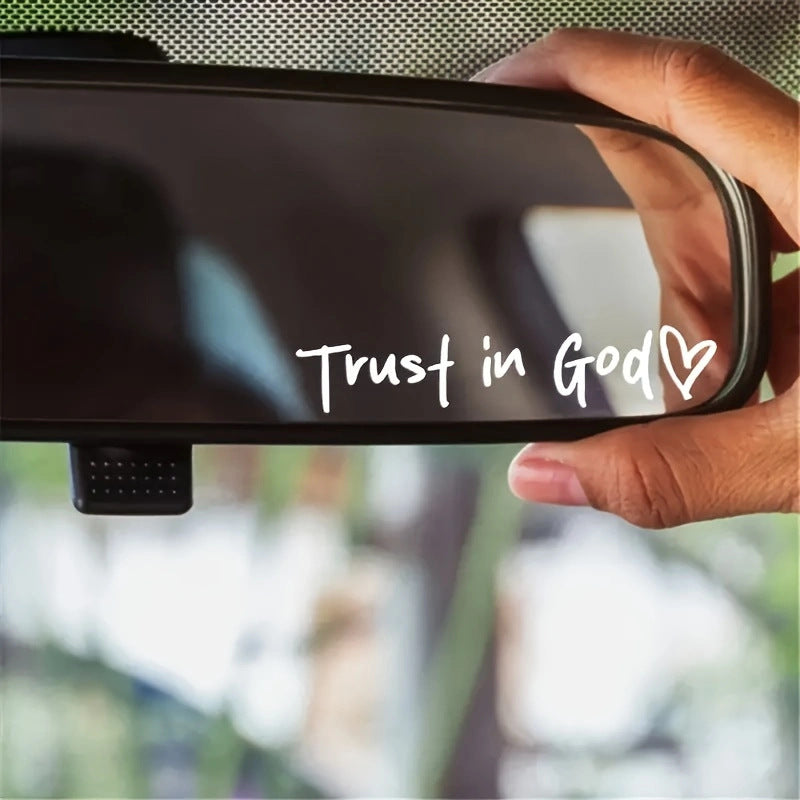 Adhesivo de vinilo para Coche con Texto Trust in God