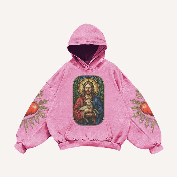 Sudadera Casual con Estampado de Fe