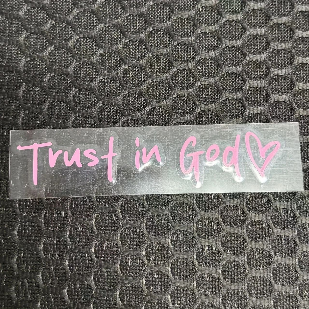 Adhesivo de vinilo para Coche con Texto Trust in God