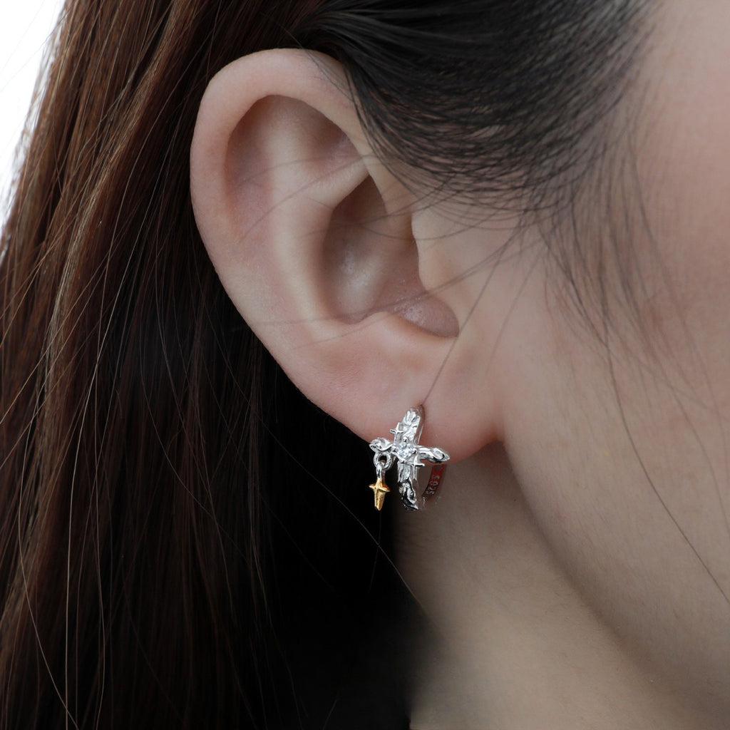 Pendientes Circulares de Plata 925 para Mujer Cristiana