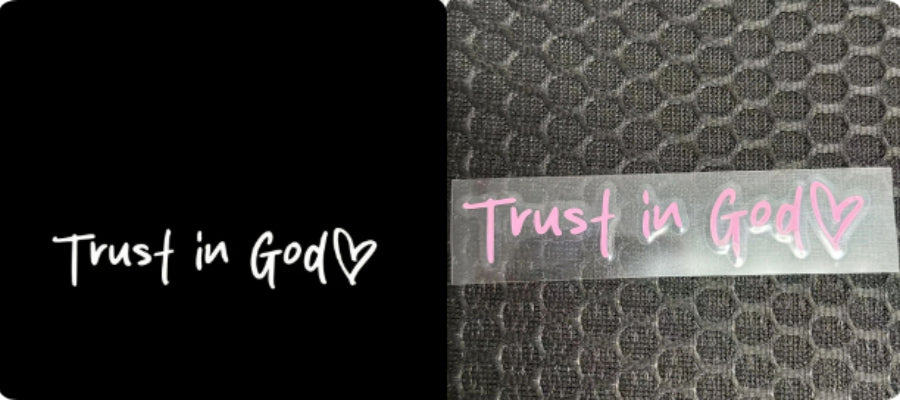 Adhesivo de vinilo para Coche con Texto Trust in God