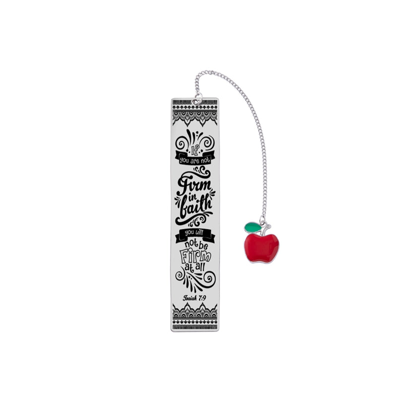Marcador de Libros de Acero Inoxidable con versiculos cristianos