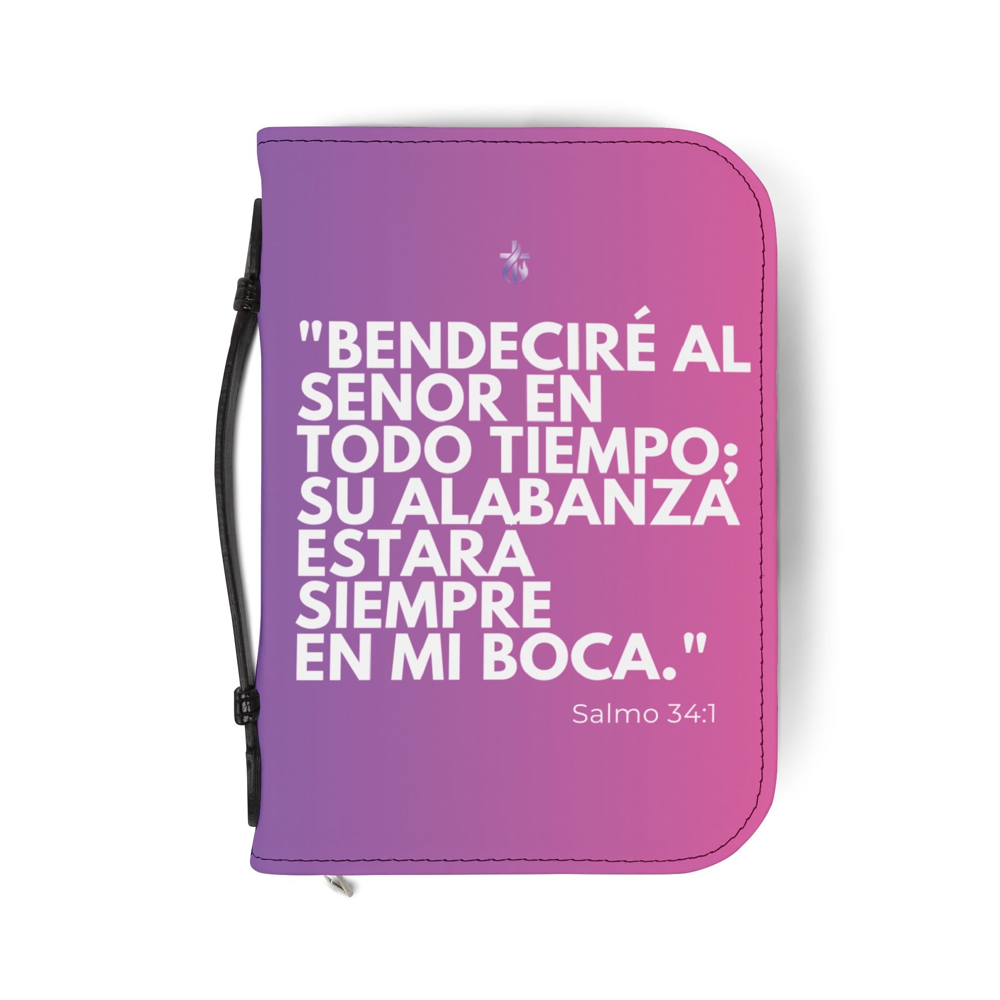 Funda para Biblia con Salmo 34:1 para Adoradores