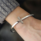 Brazalete "Luz de la Cruz" en Acero Inoxidable