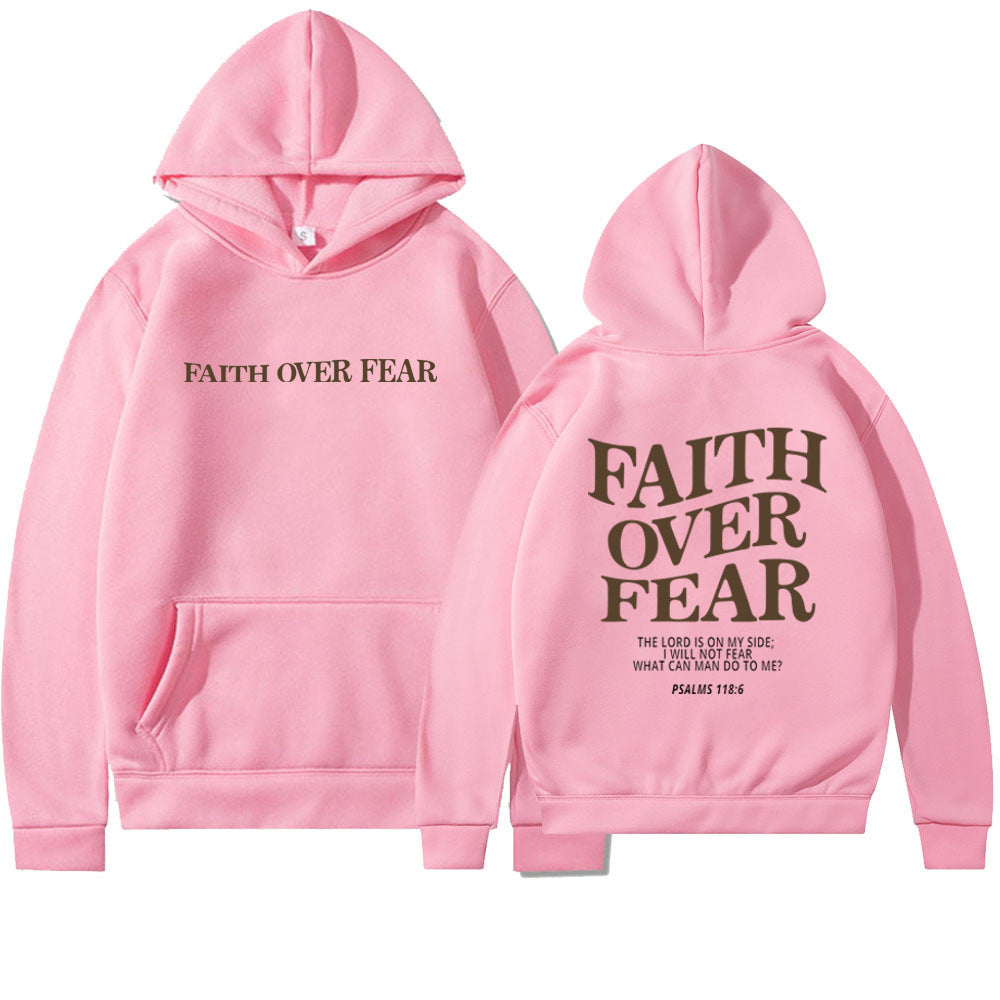Sudadera con Capucha Faith Over Fear Salmo 118:6