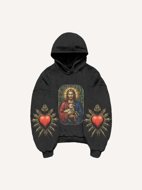 Sudadera Casual con Estampado de Fe