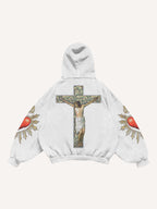Sudadera Casual con Estampado de Fe