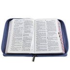 Biblia Reina-Valera 1960 – Compacta, Letra Grande, Azul Flores, Cremallera e Índice