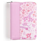 Biblia Reina-Valera 1960 – Letra Grande, Rosa Floral, Cremallera y Indice