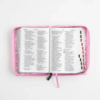 Biblia Reina-Valera 1960 – Letra Grande, Rosa Floral, Cremallera y Indice