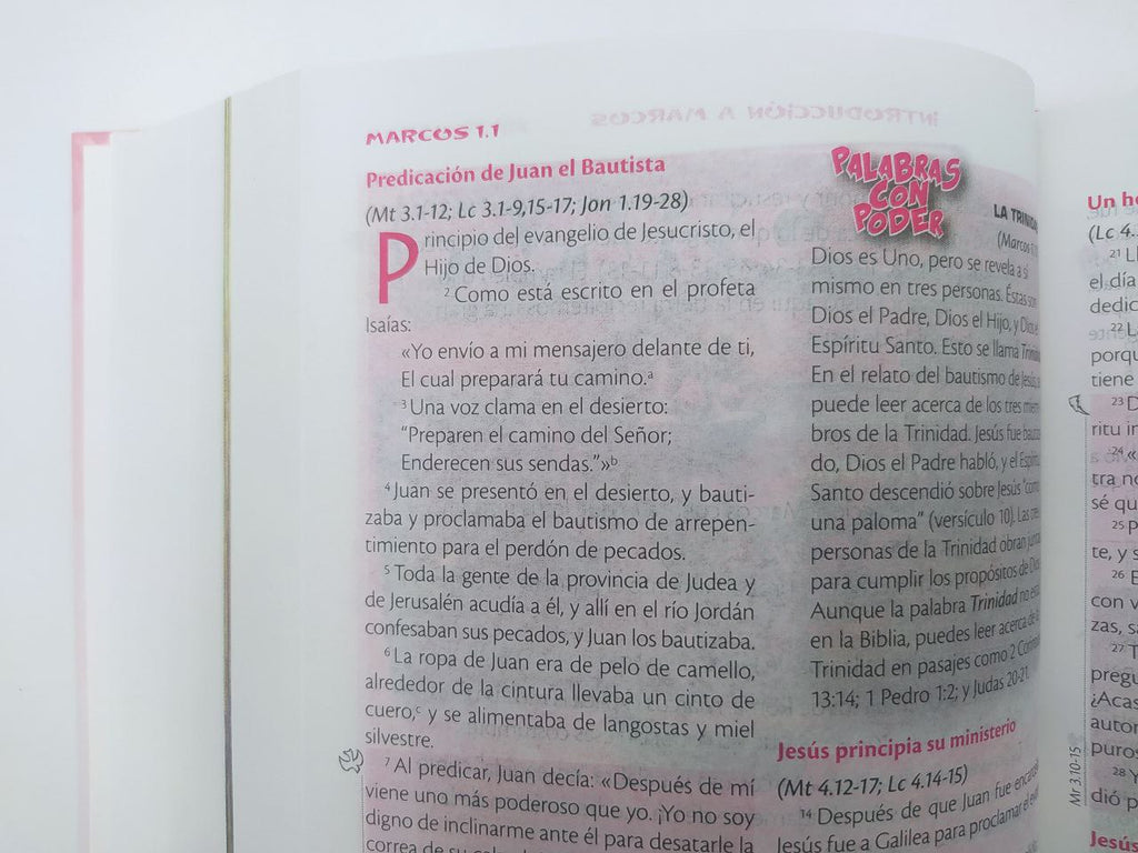 Biblia de Estudio de la Vida Plena para Niñas RVC · Tapa Dura Rosa