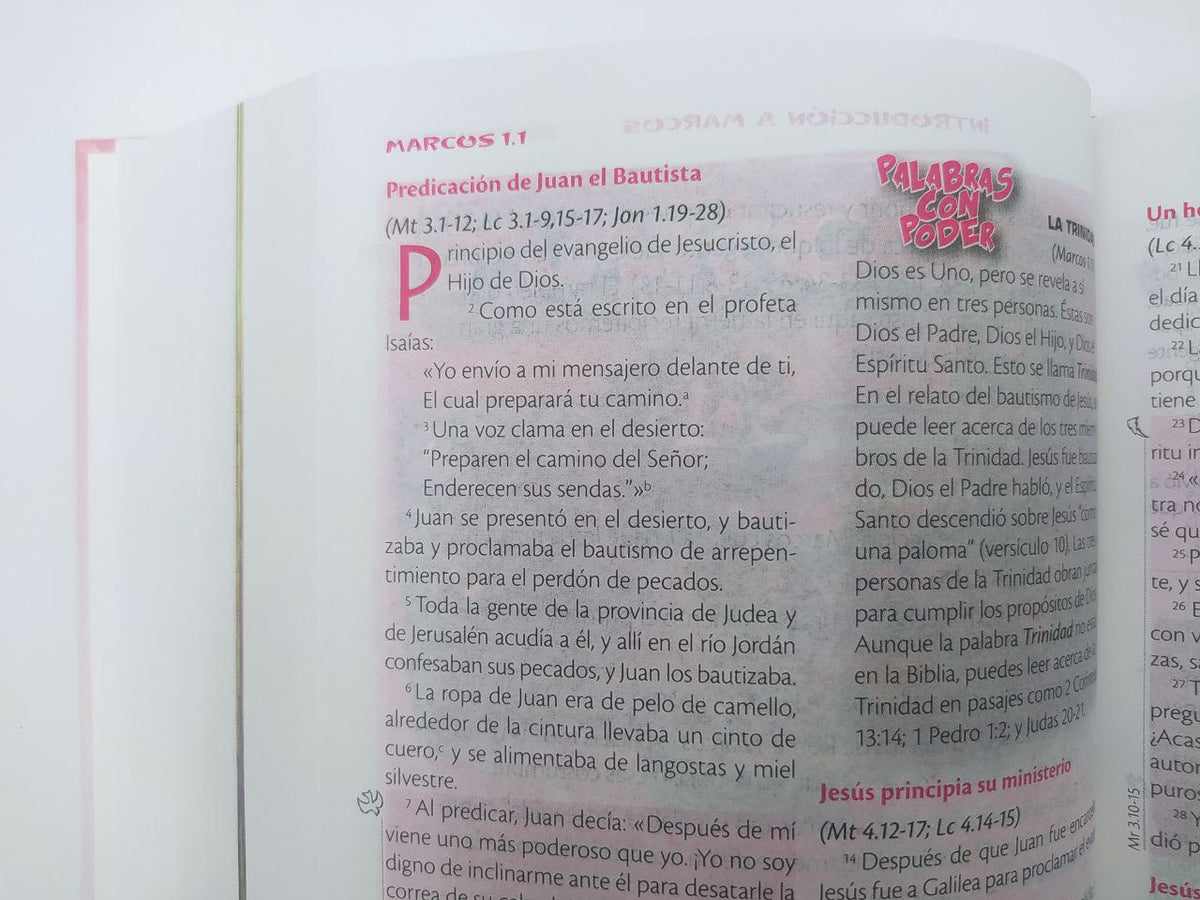 Biblia de Estudio de la Vida Plena para Niñas RVC · Tapa Dura Rosa