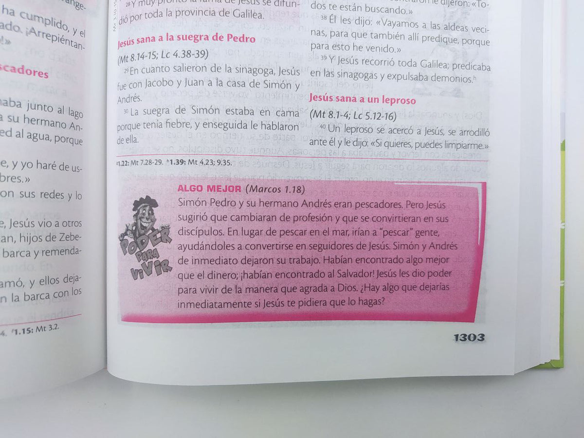 Biblia de Estudio de la Vida Plena para Niñas RVC · Tapa Dura Rosa