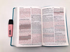 Biblia de Promesas RVR60 - NO Índice y NO Cremallera  - Grande, Letra Gigante 13 pt, Semipiel Turquesa 2 Tonos