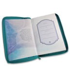 Biblia de Promesas RVR60 – CREMALLERA e INDICE - Grande, Letra Gigante 13 pt, Semipiel Turquesa 2 Tonos