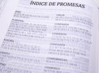 Biblia de Promesas RVR60 – CREMALLERA e INDICE - Grande, Letra Gigante 13 pt, Semipiel Turquesa 2 Tonos
