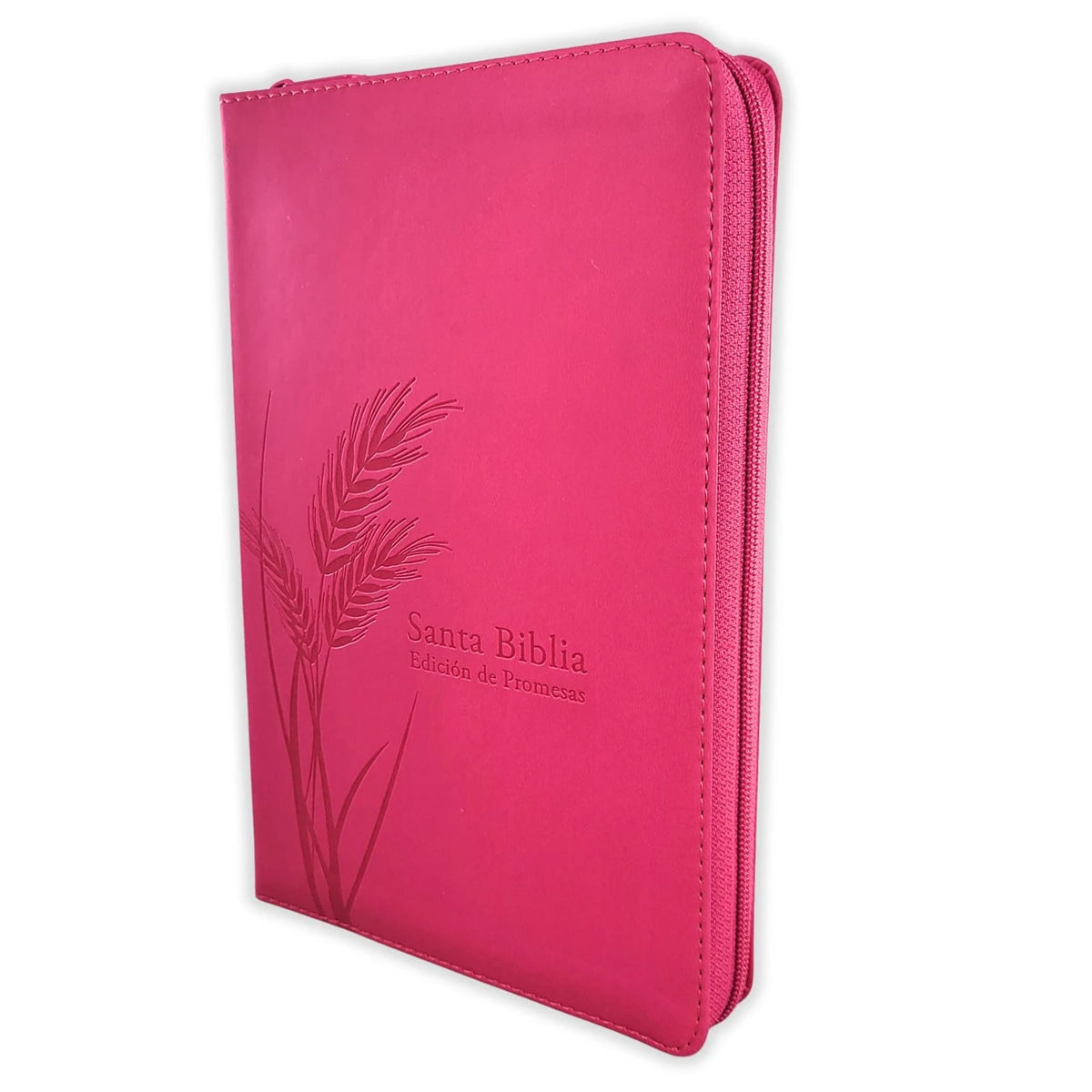 Biblia de Promesas RVR60 – Manual, Letra Grande, 2 tonos, Fucsia, Cremallera e Índice