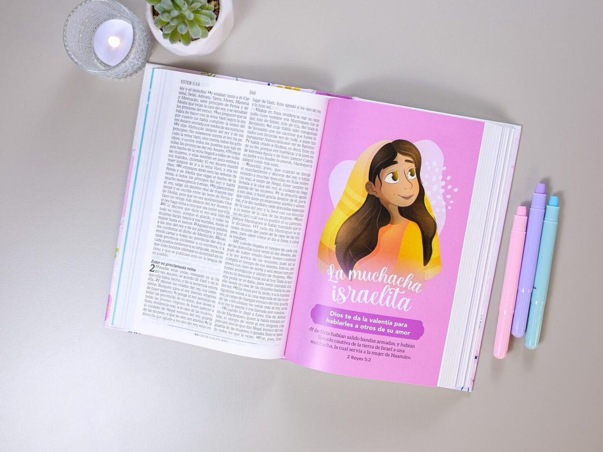 Biblia de Promesas para Niñas RVR60 – Tapa Dura Rosa