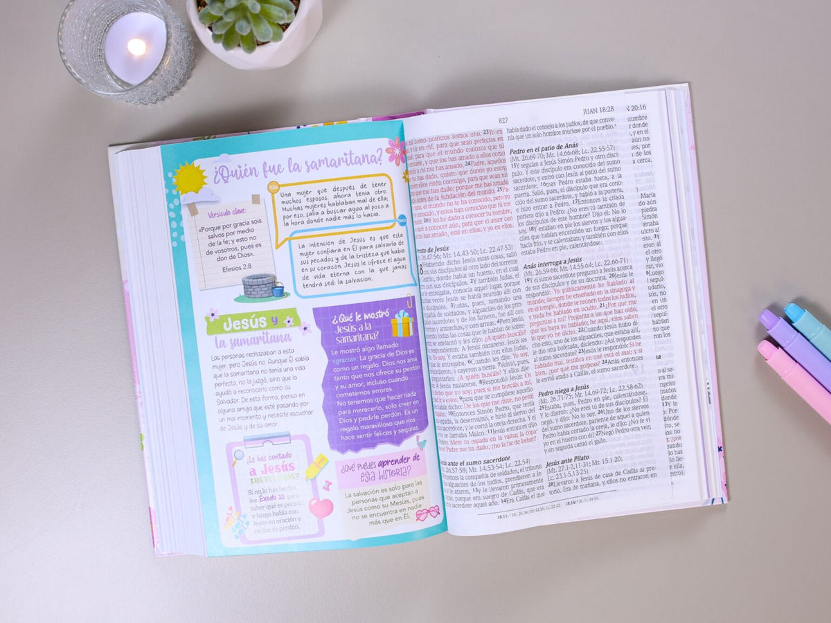 Biblia de Promesas para Niñas RVR60 – Tapa Dura Rosa