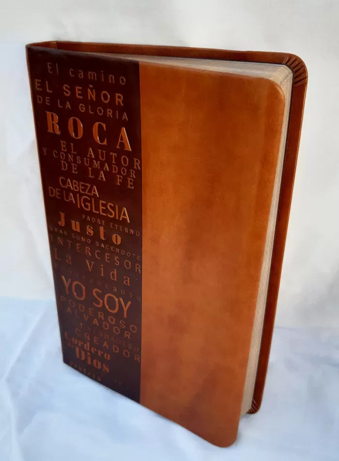 Biblia edicion NOMBRES DE DIOS . Letra grande, marron
