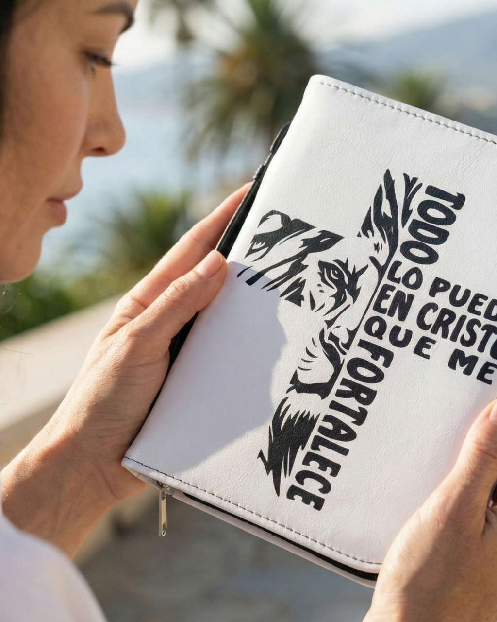 Funda para Biblia- "Todo lo puedo en Cristo que me fortalece"