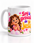 Taza Cristiana 'Soy la princesa de jesus'' · Para niñas-Collecion TCA KIDS -Diseño Exclusivo TCA · 11 oz