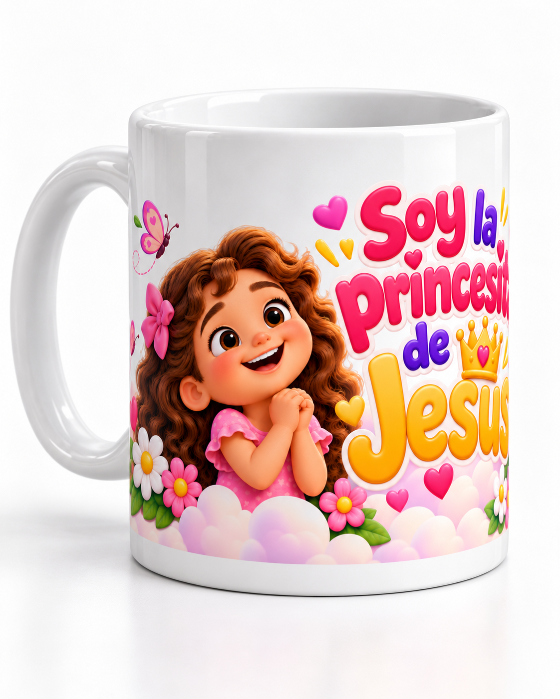 Taza Cristiana 'Soy la princesa de jesus'' · Para niñas-Collecion TCA KIDS -Diseño Exclusivo TCA · 11 oz