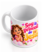 Taza Cristiana 'Soy la princesa de jesus'' · Para niñas-Collecion TCA KIDS -Diseño Exclusivo TCA · 11 oz