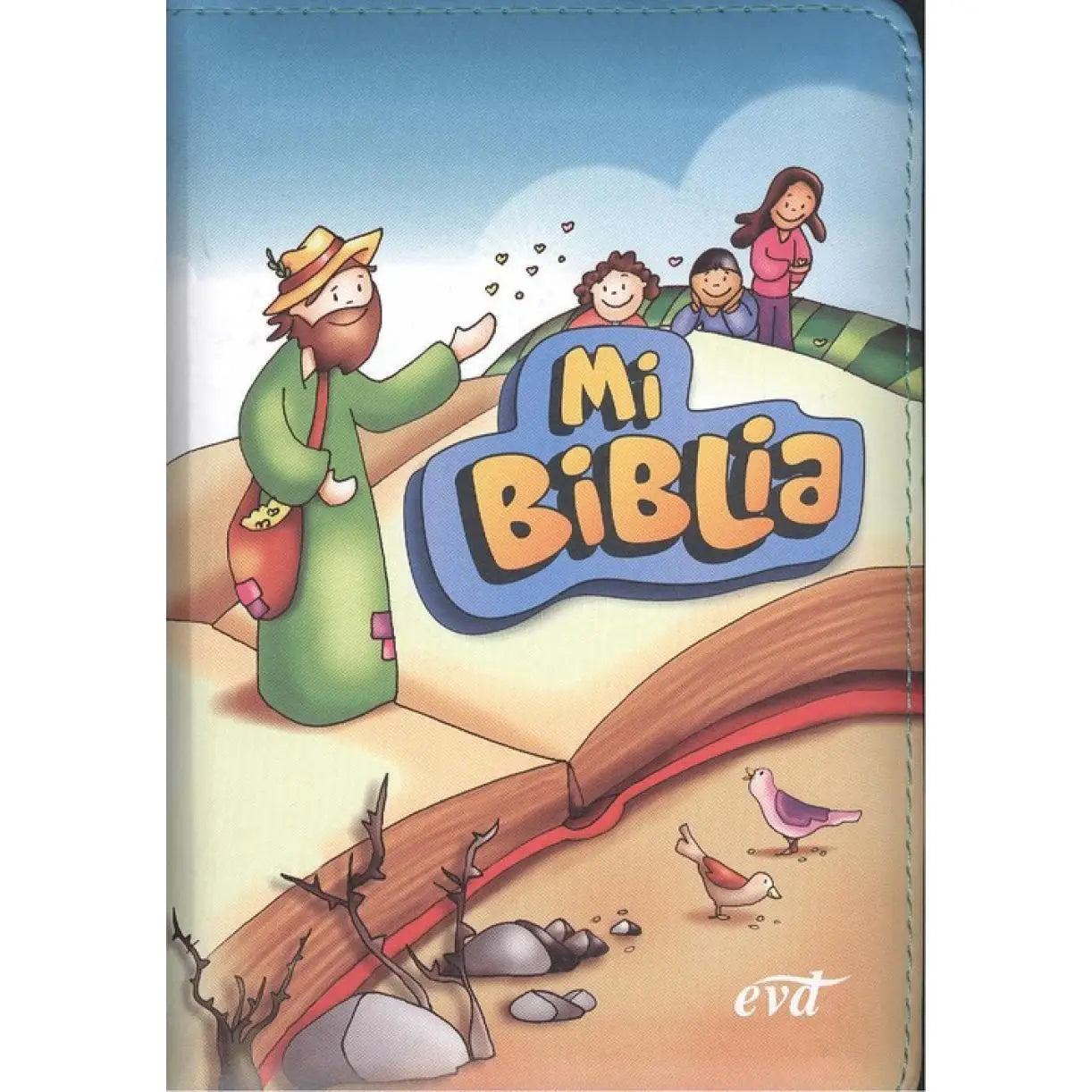 Mi Biblia Infantil Ilustrada con Cremallera y Símil Piel - Editorial Verbo Divino