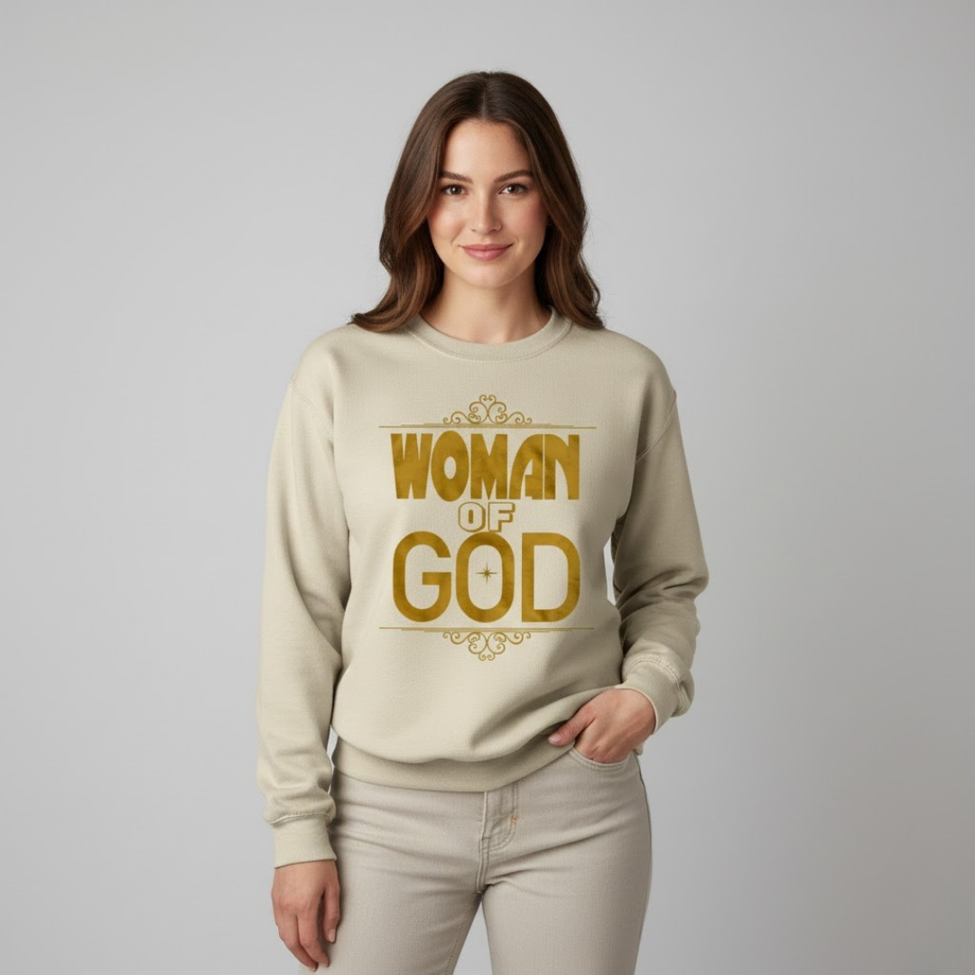 Sudadera Cristiana para Mujer Woman of God Diseño Urbano