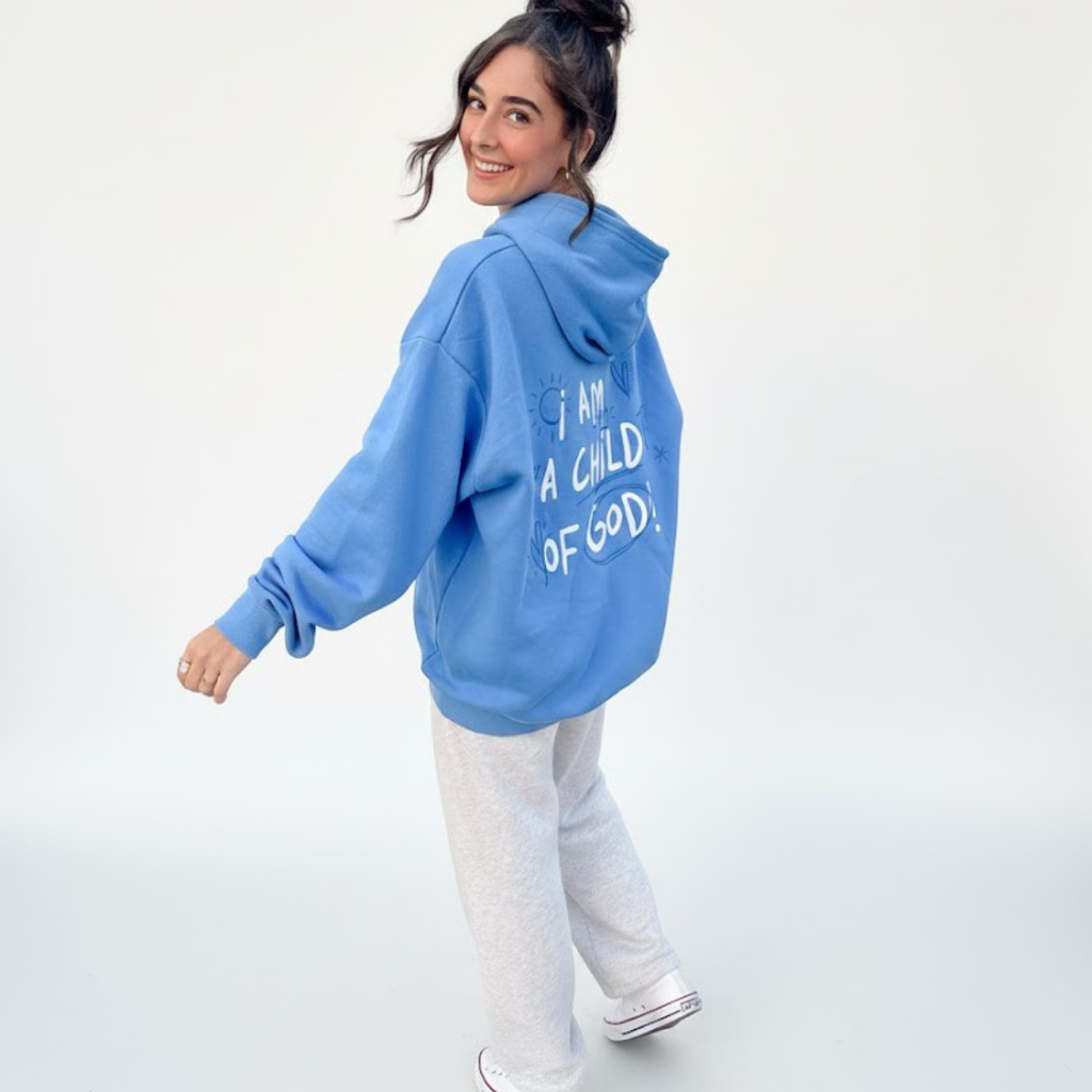 Sudadera Cristiana Unisex I Am A Child Of God Azul Eléctrico