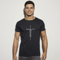 Título: Camiseta Cristiana para Hombre Jesús Cruz Vertical