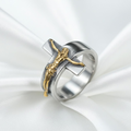 Anillo de Cruz de Jesús Estilo Crucifijo