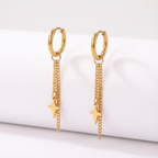 Pendientes en acero inoxidable con diseño en forma de cruz