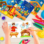 12 Librito de Colorear del Nacimiento de Jesús para Niños