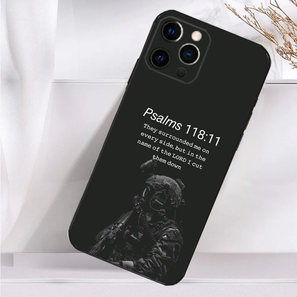 Funda para iPhone con Versículo Bíblico y Diseño Cristiano