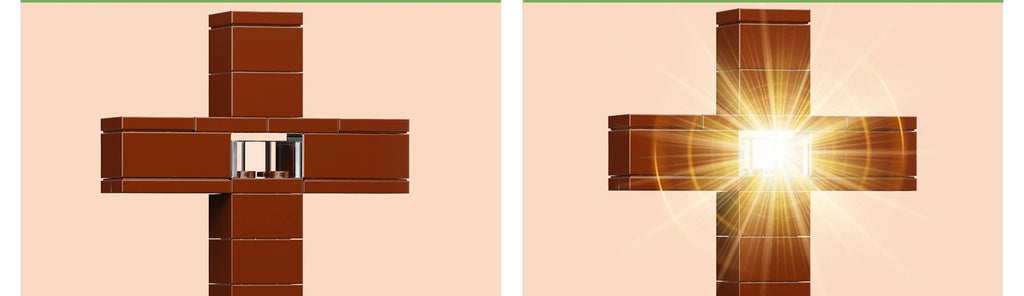 Set de Bloques de Construcción Jesús el Buen Pastor con Luz Led