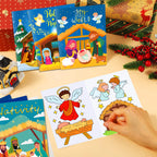 12 Librito de Colorear del Nacimiento de Jesús para Niños