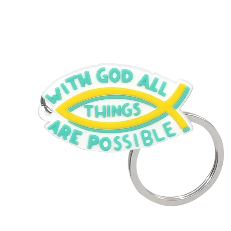 Llaveros cristianos de Silicona con Símbolos de Fe - Accesorios de Identidad Cristiana