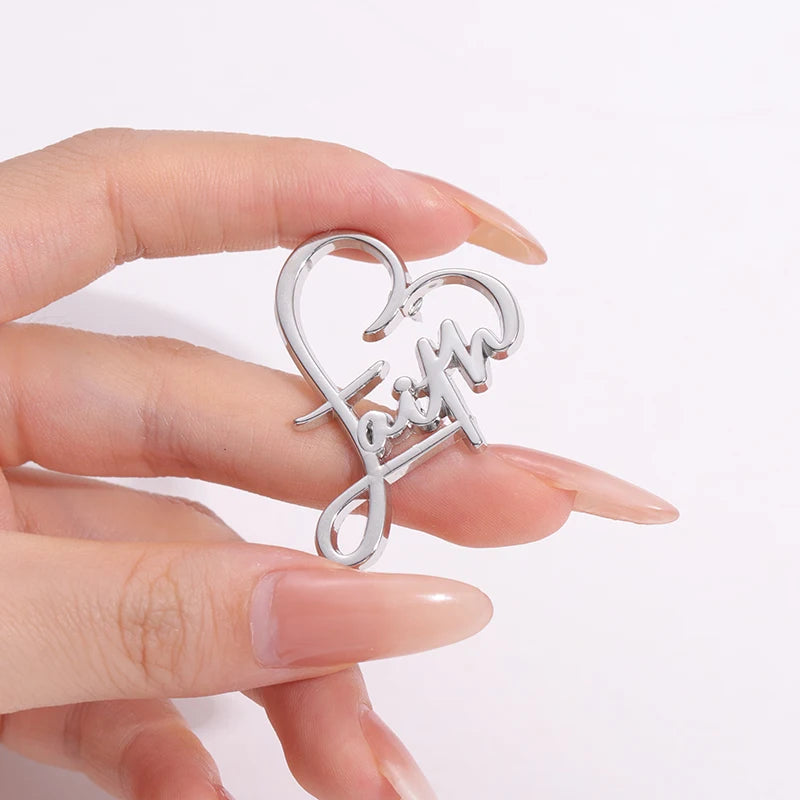 Colección de Pins Metálicos con Símbolos Cristianos de Fe