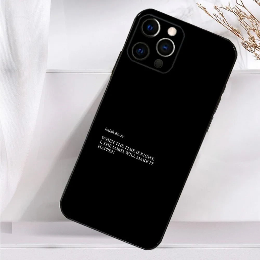 Funda para iPhone con Versículo Bíblico y Diseño Cristiano