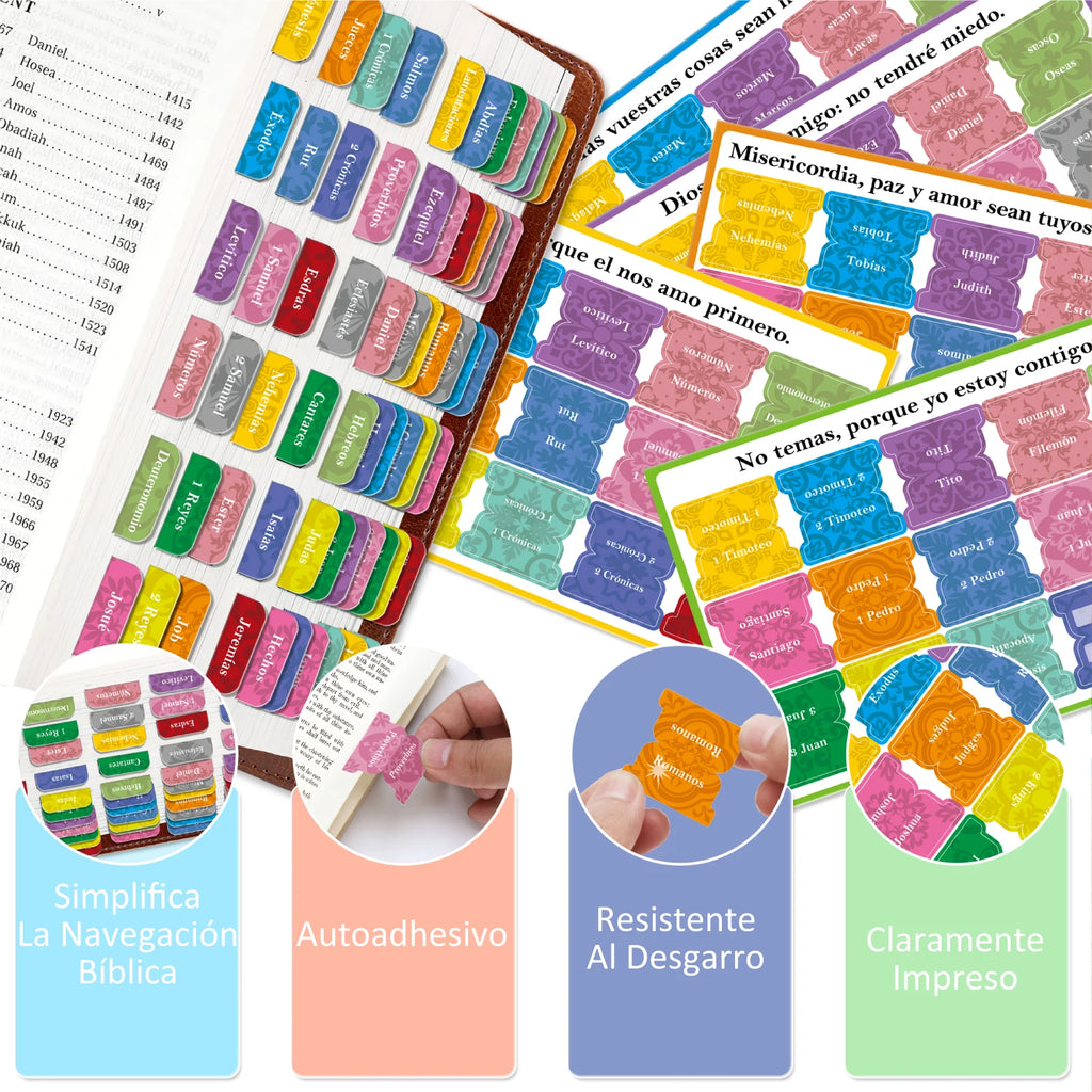 Pestañas para Biblia en Español 75 Piezas | Tienda Cristiana Adoracion
