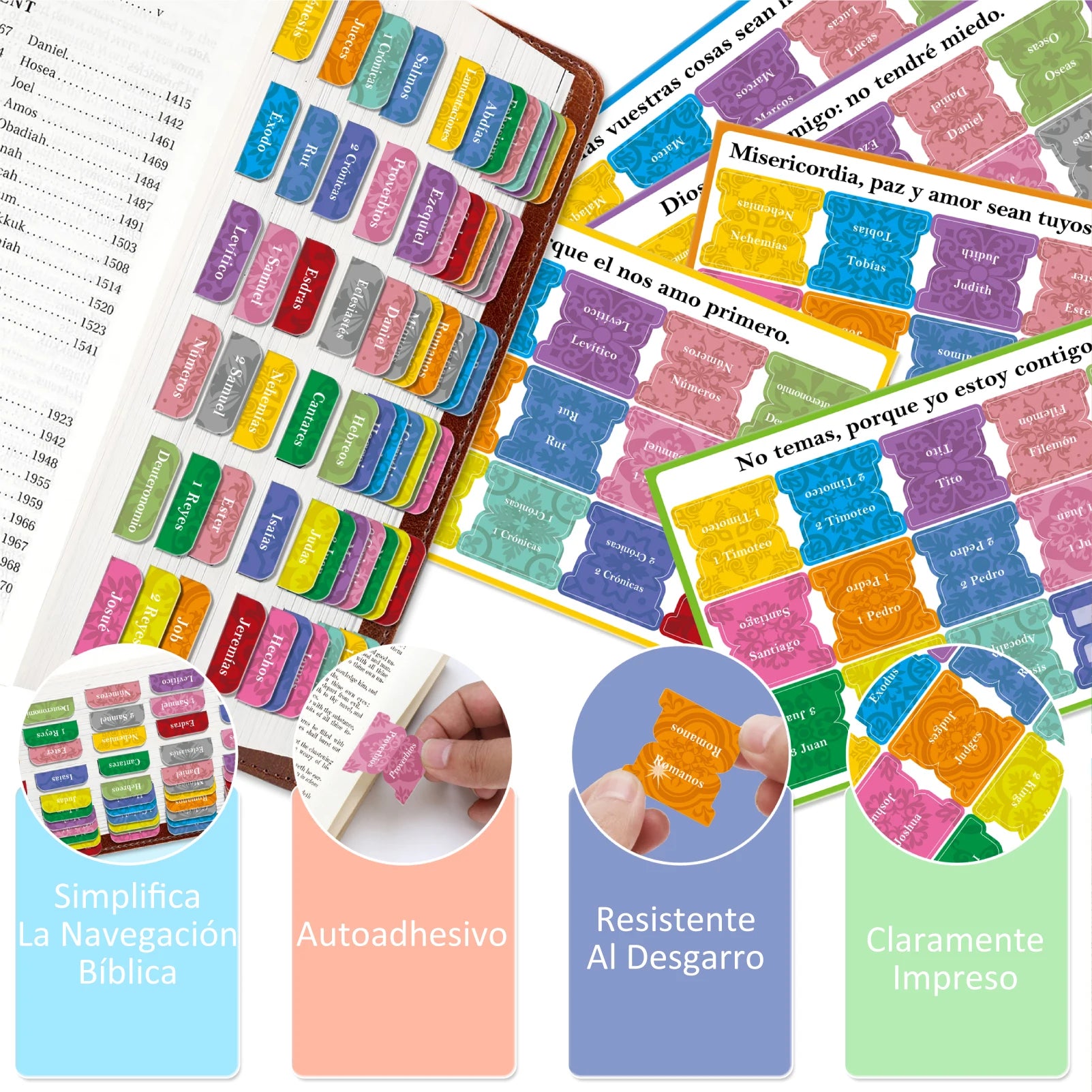 Pestañas para Biblia en Español 75 Piezas | Tienda Cristiana Adoracion