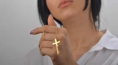 Collar "Cruz de Alianza" en Acero 18K - Personalizable