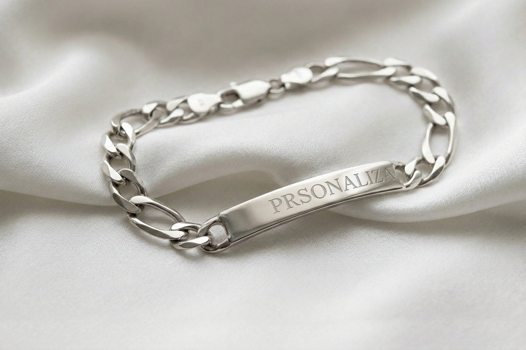 Pulsera de Identidad en PLATA de Ley - Personalizable