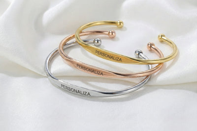Brazalete de Eslabones Circulares Personalizable