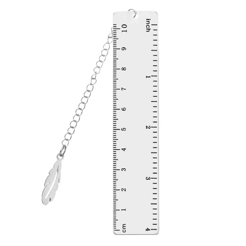 Marcapáginas de Acero Inoxidable con Versículo e Insignia de Cruz