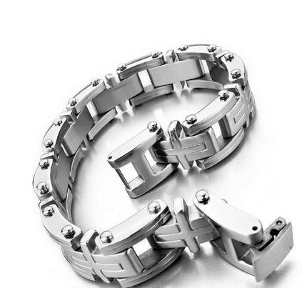 Pulsera de Acero de Titanio para Caballero Cristiano